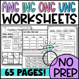 Phonics sounds: ing, ang, ong, ung Worksheets! Sorts, Cloze, Read & Draw, & more