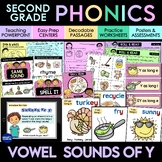 Vowel Sounds of Y Phonics Activities, Centers, Passages, W