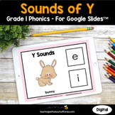 Sounds of Y Phonics Activities | Y Sounds Like I and E 1st