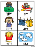 Vowel Sounds of Y Pocket Chart Centers and Materials