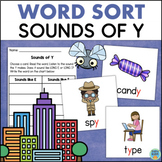 Sounds of Y as a Vowel Word Sort Long E & Long I Sound 1st