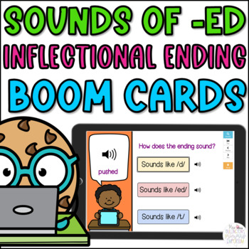 Preview of Sounds of -ed Inflectional Ending Boom Cards™
