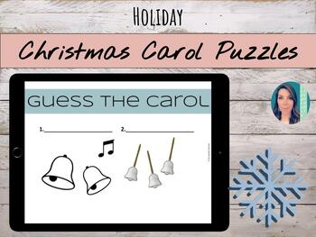 Preview of Sounds of the Season Christmas Carol Song Puzzles