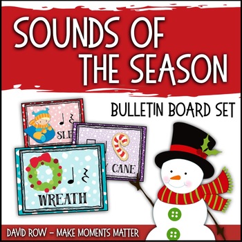 Preview of Sounds of the Season - Winter Holiday Rhythm Bulletin Board