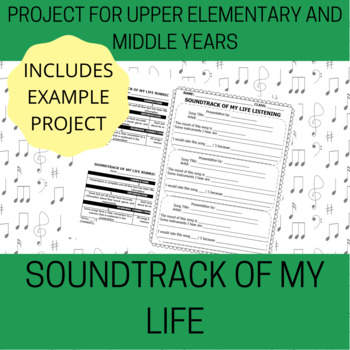 Preview of Soundtrack of My Life - Music Project for Gr 5 - 8 (Example Included!)