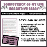 Soundtrack of My Life Narrative Essay (Prewrite + Graphic Organizer Outline)