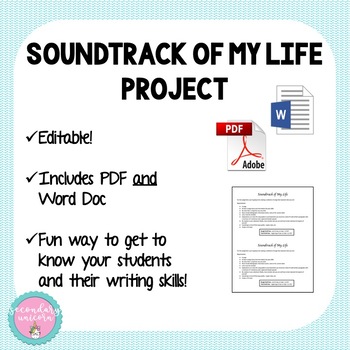 Preview of Soundtrack of My Life Project - EDITABLE!