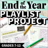 Soundtrack of my Life Project for End of Year Middle Schoo