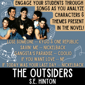 Preview of Soundtrack to "The Outsiders"| Theme & Poetry  + Music | Language Arts Resource
