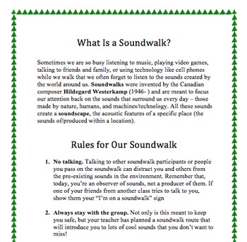 Preview of Soundwalk Activity - Perfect for Spring/Summer!