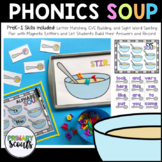 Soup Phonics Centers: Letter Matching, Sight Words, and CVC games