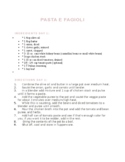 Soup Recipe Pasta e Fagioli Lab Recipe 2 or 3 Days