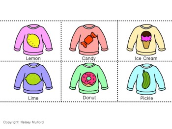 Preview of Sour vs. Sweet Sweater Sort - Attributes