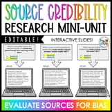 Source Credibility & Bias in Research Unit