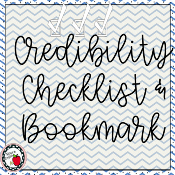 Preview of Source Credibility Checklist and Bookmark