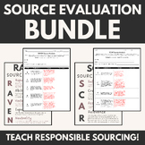 Source Evaluation Bundle: Graphic Organizers and Anchor Charts