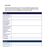 Source Tracking Sheet for Research Essays *EDITABLE Google Doc