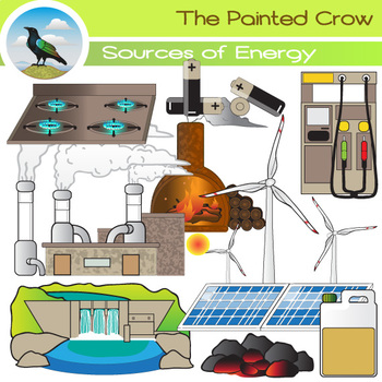 Preview of Sources of Energy Clip Art Set