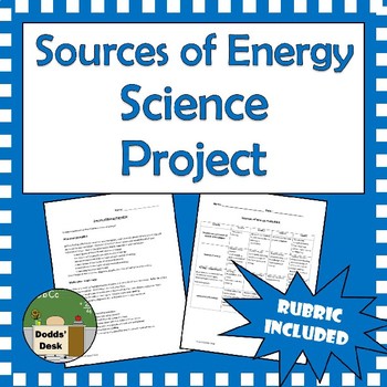 Preview of Sources of Energy Pamphlet Science Final Project