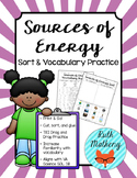 Sources of Energy Sort & Vocabulary Practice - VA Science 