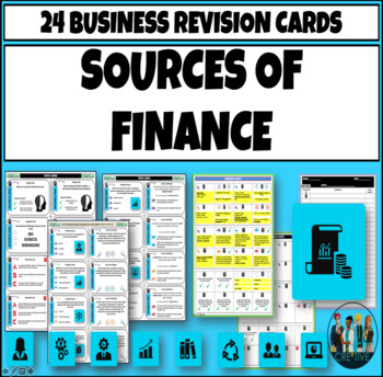 Preview of Sources of Finance Business Task Cards