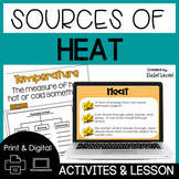 Sources of Heat Powerpoint, Song, & Graphic Organizers | G