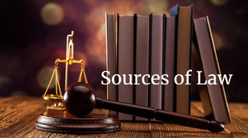 Preview of Sources of Law: Slides + Assignments + Test + Debate + Crossword (8-day unit)