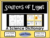 Sources of Light Color, Cut, and Glue Dictionary