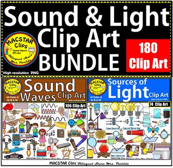 Preview of Sound Waves Sources of Light & Sound Waves Clip Art Energy