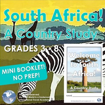 Preview of South Africa! A Country Study 3 - 8 Introduction - Mini Booklet Ready to Print