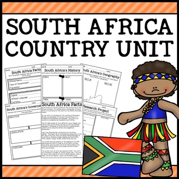 Preview of South Africa Country Social Studies Complete Unit