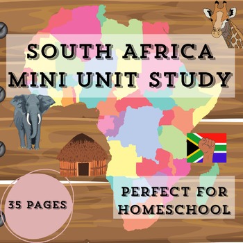 Preview of South Africa Country Study- African Animals, Biomes, Nelson Mandela + more