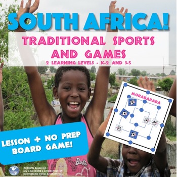 Preview of South Africa! - Traditional Sports and Games - No Prep Board Game Included!