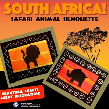 Preview of South Africa! Safari Animal Silhouette Craft - Easy Step-by-Step Instructions