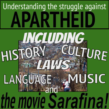 Preview of South Africa & apartheid DIGITAL UNIT and movie Sarafina! Distance learning.