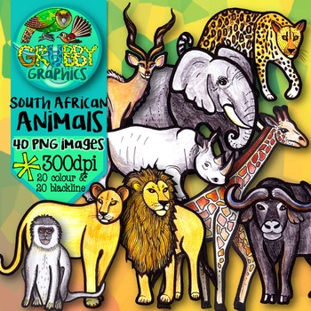 Preview of South African Animals Clip Art