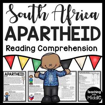 Preview of South African Apartheid Reading Comprehension Worksheet Nelson Mandela