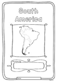 South America 12 Countries Study - worksheets flags and ma