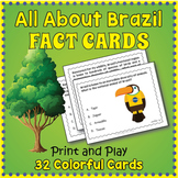 South America Activity - All About Brazil Task Cards