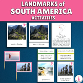 South America Continent Landmarks Montessori 4 Part Cards 