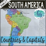 South America Countries and Capitals Map (Print and Digital)