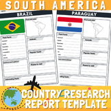 South America Country Research Report Templates | Countrie