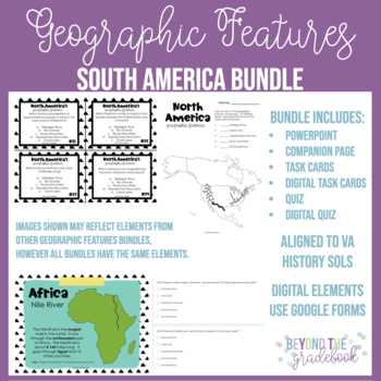 Preview of South America Geographic Features Bundle