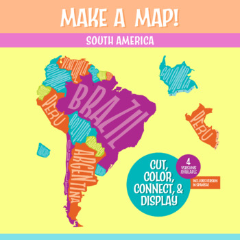 Preview of South America Geography Activity | Interactive Bulletin Board Continent Project