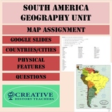 South America Geography Map Assignment + Questions