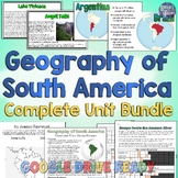 South America Geography Unit Bundle: Maps, Activities, Pro