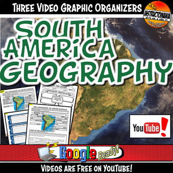 Preview of South America Physical World Geography Inca YouTube Video Notes & Map Activities