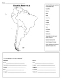 South America Labeling Map