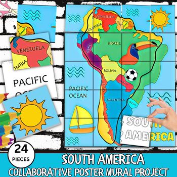 Preview of South America MAP-Collaborative Poster Mural Project Geography Unit