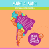 South America Map Digital Map-Making Activity | Google Slides™